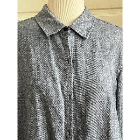 Norton Mcnaughton Shirt Women's Size L Blue 3/4 Sleeve - Picture 2 of 9